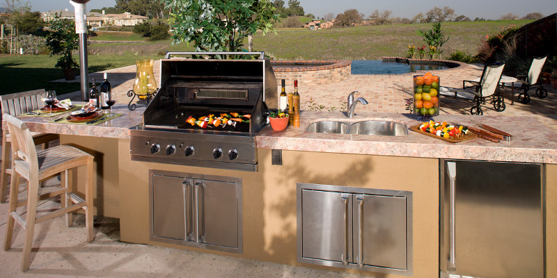 New Granite Countertop Outdoor Kitchen